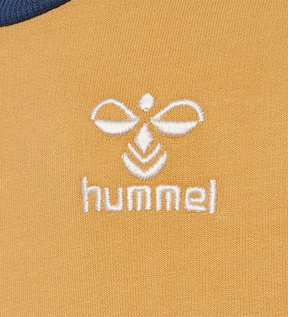 Hummel Sweatshirt - HmlHappy Now - Ochre/Sargasso Sea Hummel Sweatshirt - HmlHappy Now - Ochre/Sargasso Sea
