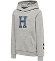 Hummel Hoodie - hmlGRAPHY - Light Grey Melange