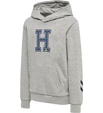 Hummel Hættetrøje - hmlGRAPHY - Light Grey Melange