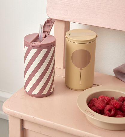 Design Letters Termokop m. Sugerør - 350ml - Beige