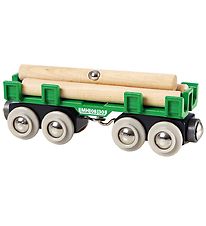 BRIO World Togvogn m. Tømmer - Grøn 33696 BRIO World Togvogn m. Tømmer - Grøn 33696
