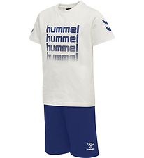Hummel Shortssæt - HmlMalik - White/Blue Quartz Hummel Shortssæt - HmlMalik - White/Blue Quartz