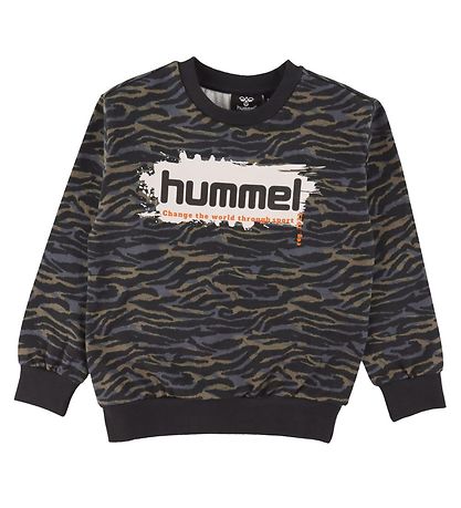 Hummel Sweatshirt - HmlFrede - Zwart/Groen