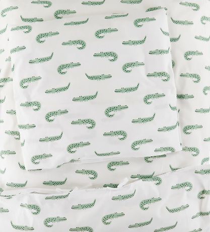 Nørgaard Madsens Bedding - Baby - White w. Crocodile