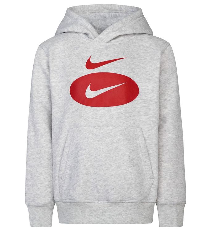 Nike Hættetrøje - Swoosh - Grey Heather