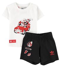 adidas Originals Sæt - T-Shirt/Shorts - White adidas Originals Sæt - T-Shirt/Shorts - White