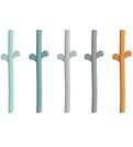 Done By Deer Straws - 5-Pack - Peekaboo - Blue Mix