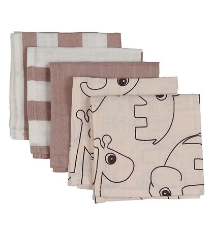 Done by Deer Vaskeklude - 5-pak - 30x30 cm - Deer Friends Powder
