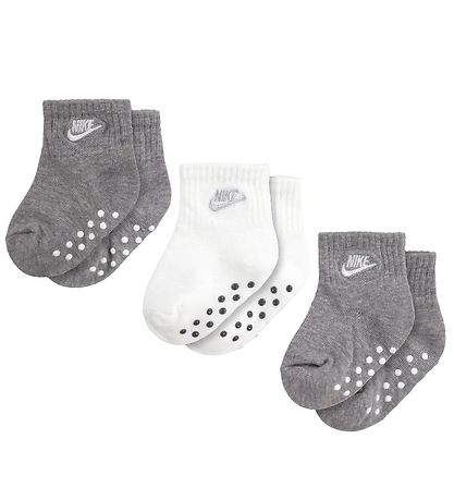 Nike Socks - Core Futura Gripper - 3-Pack - Grey/White