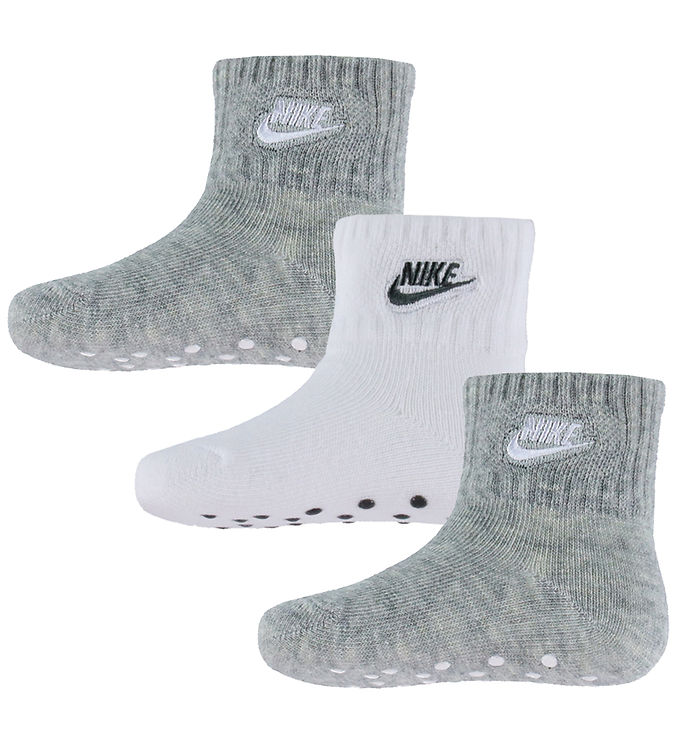 Nike Strømper - Core Futura Gripper - 3-Pak - Grå/Hvid