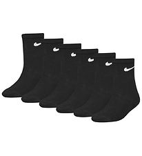 Nike Strømper - Crew - 6-Pak - Sort Nike Strømper - Crew - 6-Pak - Sort