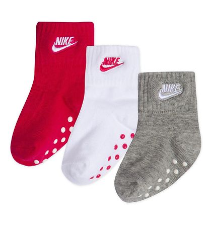 Nike Socks - Core Futura Gripper - 3-Pack - Rush Pink Nike Socks - Core Futura Gripper - 3-Pack - Rush Pink