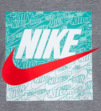Nike T-shirt - Practice Makes Futura - Carbon Heather Nike T-shirt - Practice Makes Futura - Carbon Heather