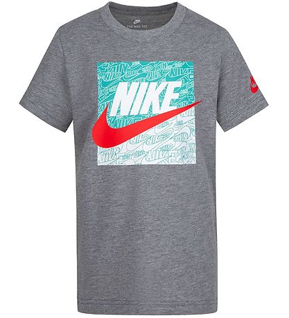 Nike T-shirt - Practice Makes Futura - Carbon Heather Nike T-shirt - Practice Makes Futura - Carbon Heather