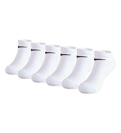 Nike Sokkar - Árangur Basic Lágur - 6 Pakki - Hvítur