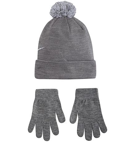 Nike Hue/Handsker - Strik - Swoosh - Grey Heather Nike Hue/Handsker - Strik - Swoosh - Grey Heather