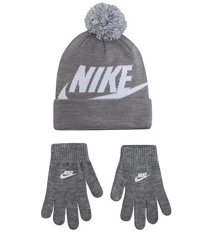 Nike Hue/Handsker - Strik - Swoosh - Grey Heather Nike Hue/Handsker - Strik - Swoosh - Grey Heather