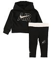 Nike Sæt - Hættetrøje/Leggings - Air - Sort Nike Sæt - Hættetrøje/Leggings - Air - Sort