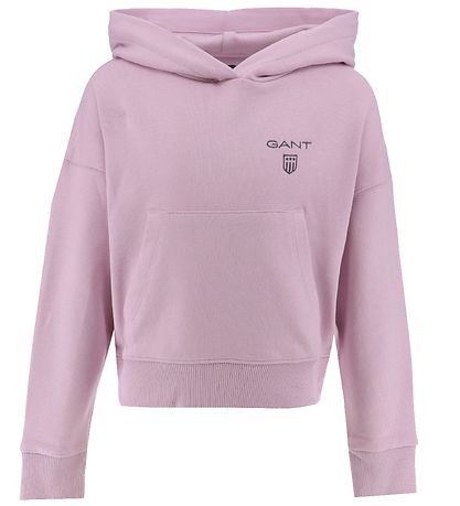 GANT Hættetrøje - Contrast Shield - Winsome Orchid GANT Hættetrøje - Contrast Shield - Winsome Orchid