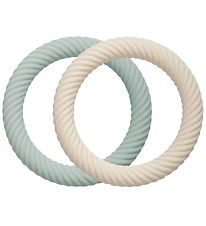 A Little Lovely Company Teether - 2-Pack - Classic - Sage/Cream A Little Lovely Company Teether - 2-Pack - Classic - Sage/Cream