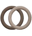 A Little Lovely Company Teether - 2-Pack - Leaves - Taupe