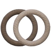 A Little Lovely Company Teether - 2-Pack - Leaves - Taupe A Little Lovely Company Teether - 2-Pack - Leaves - Taupe