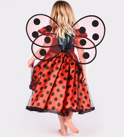 Den Goda Fen Costume - Ladybug w. Wings - Red Den Goda Fen Costume - Ladybug w. Wings - Red