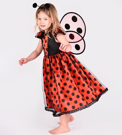 Den Goda Fen Costume - Ladybug w. Wings - Red Den Goda Fen Costume - Ladybug w. Wings - Red