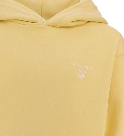 GANT Hættetrøje - Contrast Shield - Mellow Yellow GANT Hættetrøje - Contrast Shield - Mellow Yellow