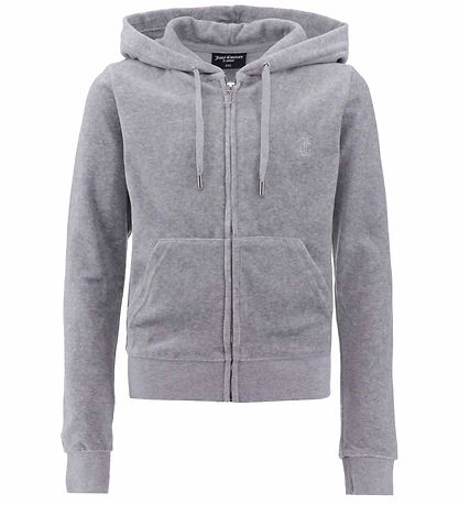 Juicy Couture Cardigan - Velour - Silver Marl Juicy Couture Cardigan - Velour - Silver Marl