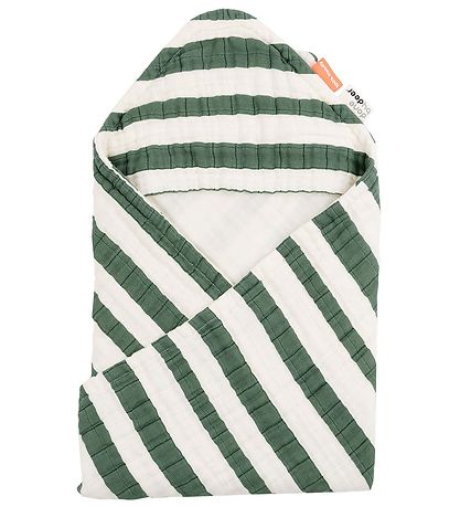 Done by Deer Baby towel - 70x70 cm - Stripes Green