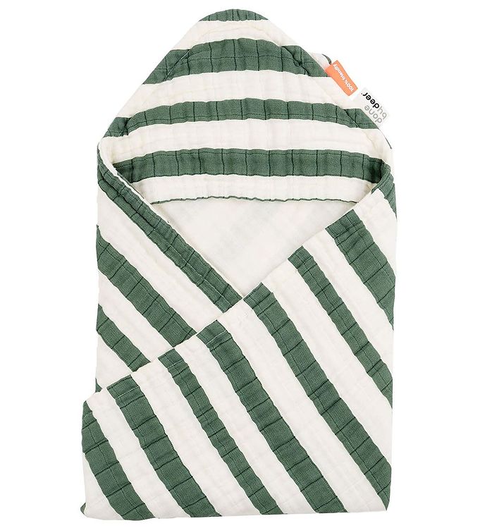Done By Deer Babyhåndklæde – 70×70 cm – Stripes Green