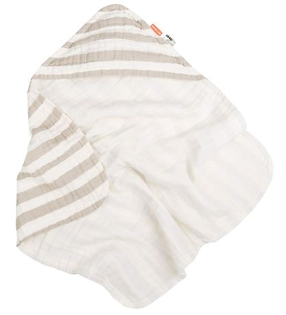 Done By Deer Babyhåndklæde - 70x70 cm - Stripes Sand