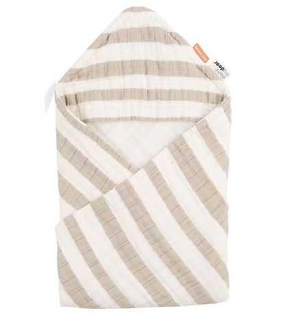 Done By Deer Babyhåndklæde - 70x70 cm - Stripes Sand