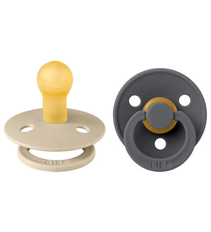 BIBS Colour Sutter - 2-pak - Str. 1 - Rund - Vanilla/Iron BIBS Colour Sutter - 2-pak - Str. 1 - Rund - Vanilla/Iron