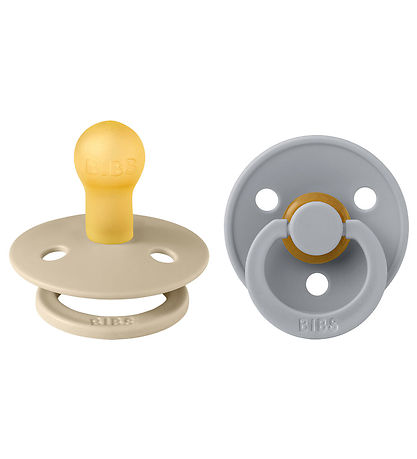 BIBS Colour Sutter - 2-pak - Str. 1 - Rund - Vanilla/Cloud BIBS Colour Sutter - 2-pak - Str. 1 - Rund - Vanilla/Cloud