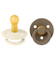 BIBS Colour Sutter - 2-pak - Str. 2 - Rund - Ivory/Dark Oak