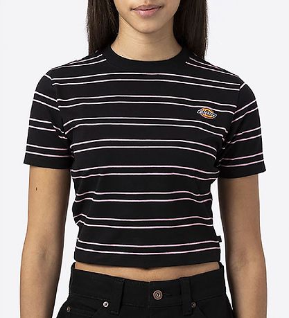 Dickies T-shirt - Cropped - Westover - Sort/Rosastsribet