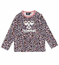 Hummel Bluse - hmlMarie - Pale Mauve m. Leopardprint/Logo Hummel Bluse - hmlMarie - Pale Mauve m. Leopardprint/Logo