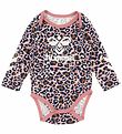 Hummel Bodysuit l/s - hmlMarie - Pale Mauve w. Leopard Print/Log