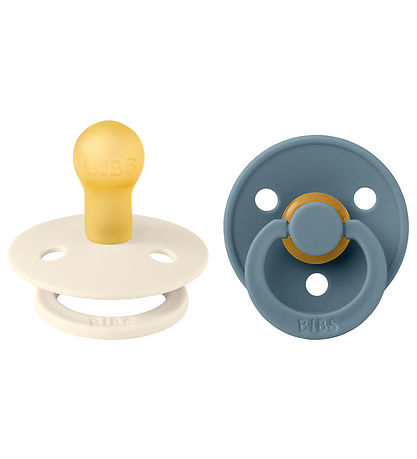 BIBS Colour Sutter - 2-pak - Str. 1 - Rund - Ivory/Petrol BIBS Colour Sutter - 2-pak - Str. 1 - Rund - Ivory/Petrol