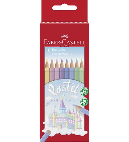 Faber-Castell Farveblyanter - Slot - 10 stk - Pastel Faber-Castell Farveblyanter - Slot - 10 stk - Pastel