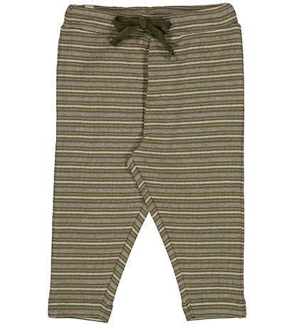 Wheat Bukser - Manfred - Heather Green Stripe Wheat Bukser - Manfred - Heather Green Stripe