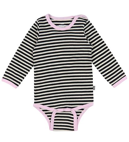 Mads Nørgaard Body l/æ - Soft Dou Striped - Off White/Black/Pink Mads Nørgaard Body l/æ - Soft Dou Striped - Off White/Black/Pink