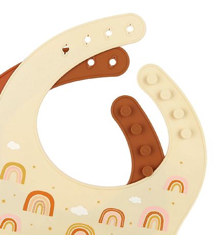 A Little Lovely Company Hagesmæk - 2-pak - Silikone - Rainbows A Little Lovely Company Hagesmæk - 2-pak - Silikone - Rainbows