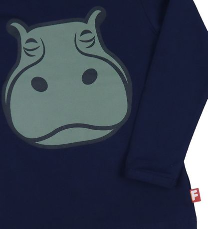 DYR Blouse - Roar - Navy Hippopotamus