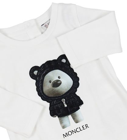 Moncler Heldragt - hvid m. Bjørn Moncler Heldragt - hvid m. Bjørn