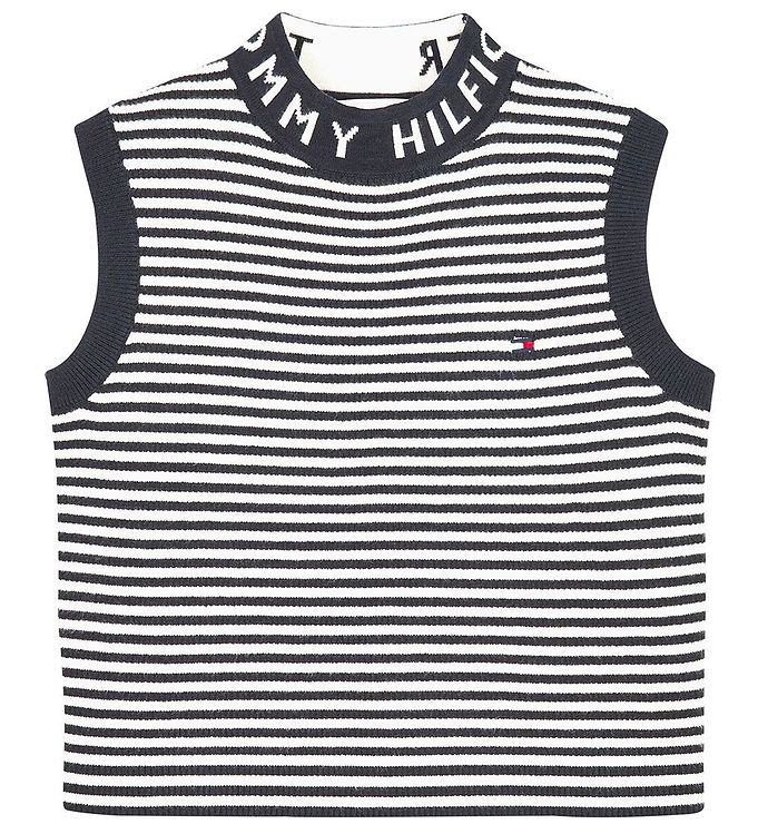 Tommy Hilfiger Top - Branded Rib - Desert Sky/Ancient White