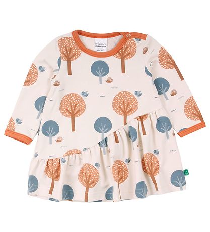 Freds World Kjole - Buttercream m. Træer Freds World Kjole - Buttercream m. Træer
