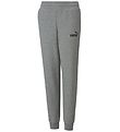 Puma Bukser - Ess Logo - Gråmeleret
